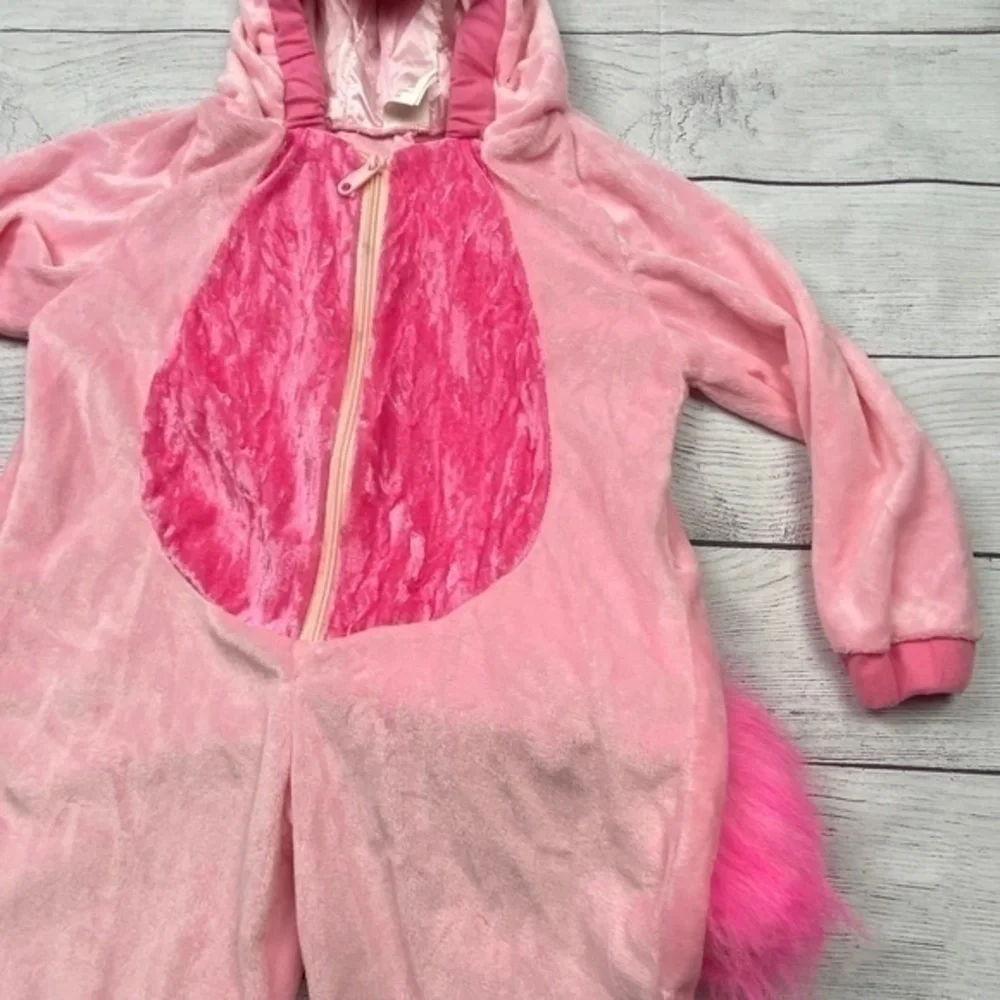 Pink Velour Unicorn Halloween Costume Toddler Girls Size 3 to 4 Years